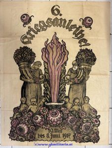 großes k.u.k. Plakat "6. Kriegsanleihe - 1917" !!