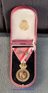 Bronzene Militärverdienstmedaille Kaiser Franz Joseph I. im Etui! - ROTHE!!