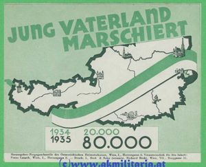 Propagandazettel Heimatschutz/Österreichisches Jungvolk! - 1. Republik Österreich!