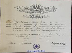 Abschied-Urkunde Wiener Dragoner-Schwadron Nr. 2 - Bundesheer 1. Republik 1933!! …