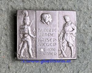 k.u.k. Kappenabzeichen 100 Jahre Tiroler Kaiserjäger 1816-1916!!