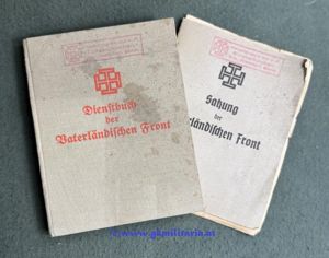 Dienstbuch + Satzung der Vaterländischen Front - Hauptgruppe der V.F. …