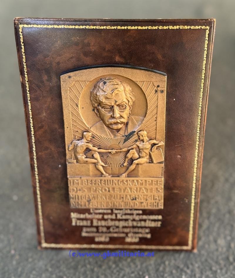 Viktor Adler Plakette 1933 - SDAP - 1. Republik! - Sehr selten! — image 3