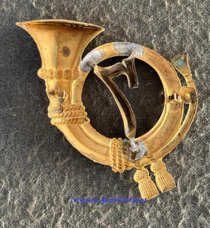 k.u.k. Jägerhorn für Jägerhut - Feldjägerbataillon Nr. 7 - LAIBACH!! — image 3