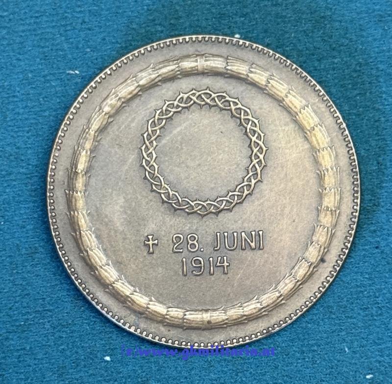 k.u.k. Medaille Erzherzog Ferdinand - gest. 28. Juni 1914!! — image 2