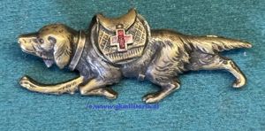 k.u.k. Kappenabzeichen Rotes Kreuz 'Sanitätshund' !!