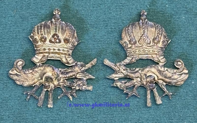 1 Paar k.u.k. Kragenspiegelauflagen MG-Truppe - Mannschaft/Uoffz.!! — image 3