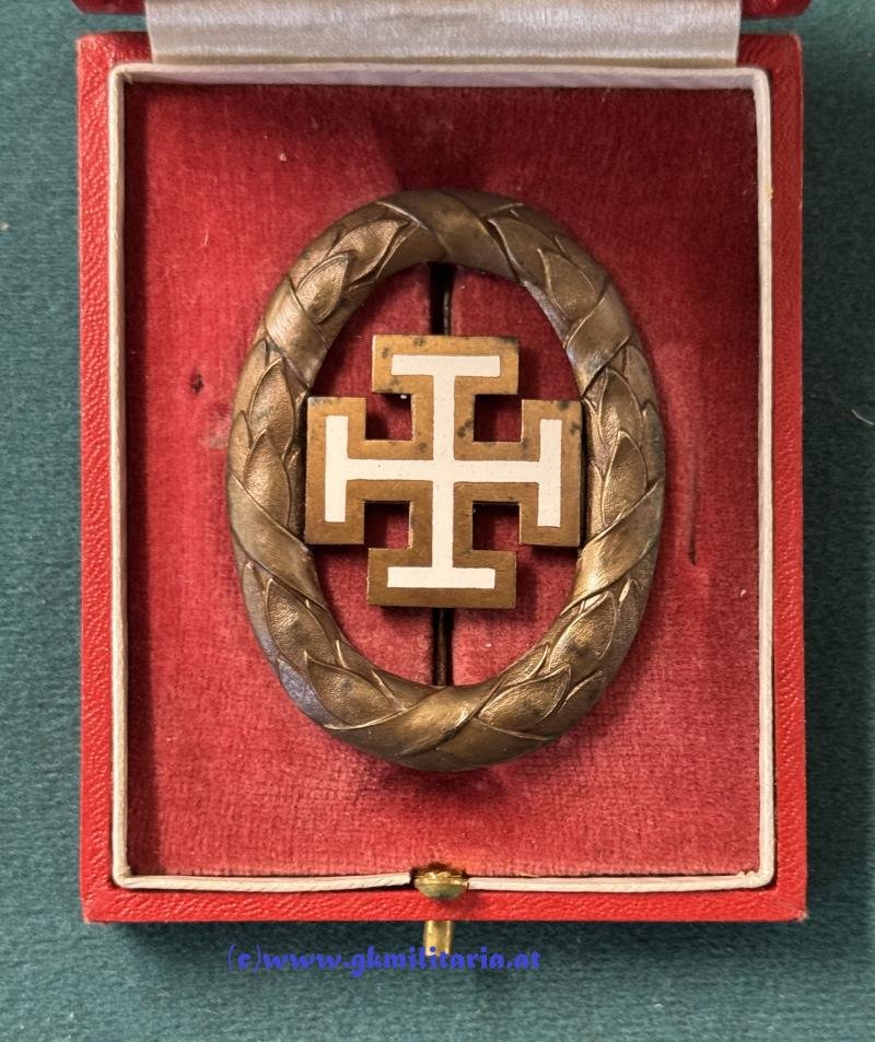 ÖSTERREICH - 1. REPUBLIK UND BUNDESSTAAT - Bronzenes Ehrenzeichen der Vaterländischen Front 2. Klasse im Etui! — image 3