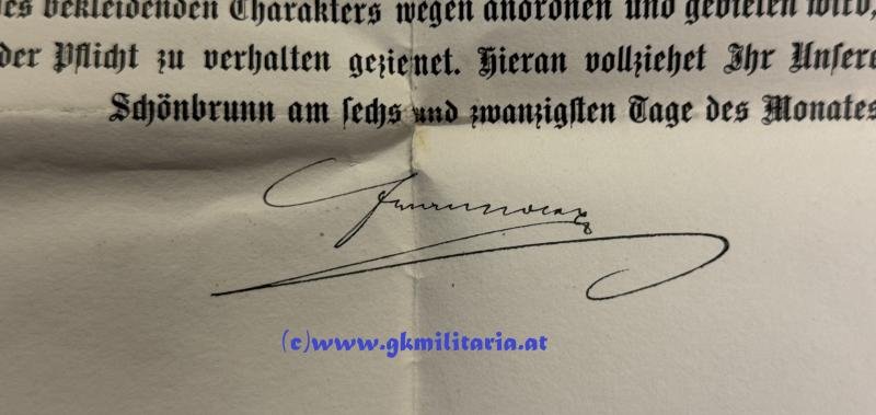 k.u.k. Feldmarschallleutnants-Patent Anton Gyömörey von Gyömöre und Teölvár, Anton - Kmdt. der 18. Kavallerie-Brigade!! — image 3