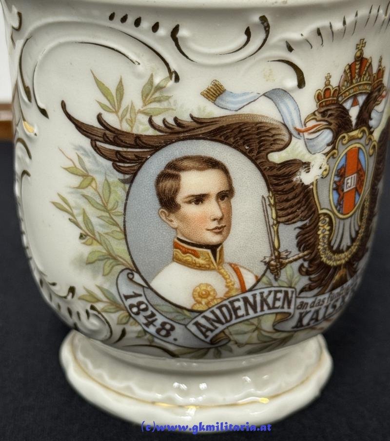 k.u.k. Patriotische Tasse 'Kaiser Franz Joseph I. - Regierungsjubiläum 1848-1898' !! — image 2