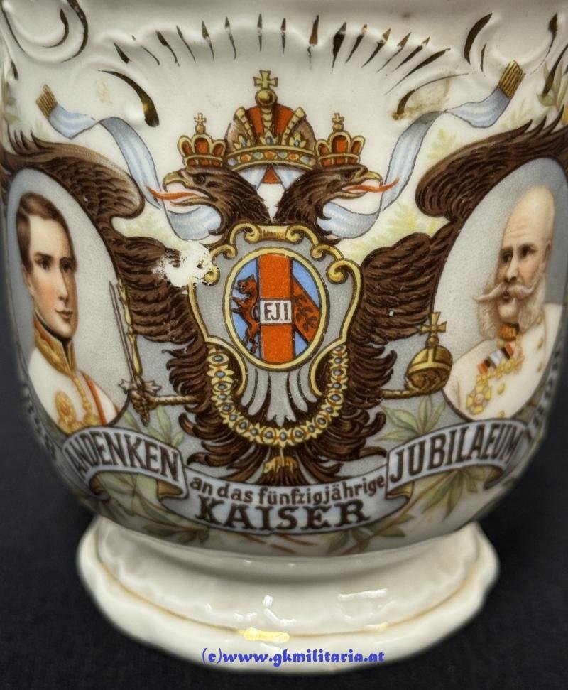 k.u.k. Patriotische Tasse 'Kaiser Franz Joseph I. - Regierungsjubiläum 1848-1898' !! — image 3