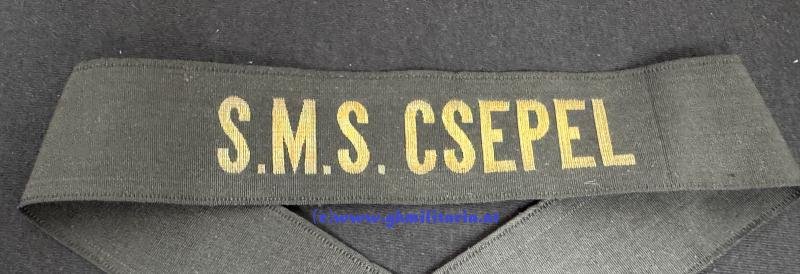 k.u.k. Kriegsmarine - Mützenband Matrosen u. Unteroffiziere 'S.M.S. CSEPEL' !! — image 2