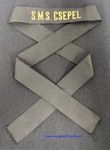 k.u.k. Kriegsmarine - Mützenband Matrosen u. Unteroffiziere 'S.M.S. CSEPEL' !!