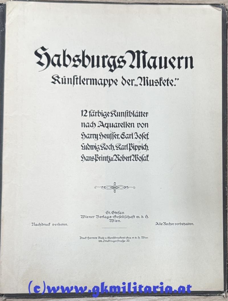 Habsburgs Mauern Künstlermappe der 'Muskete' - 12 Kunstblätter!! — image 2