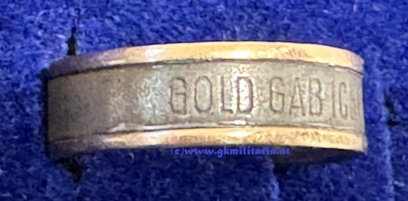 k.u.k. Ring 'Gold gab ich für Eisen - 1914' ! - GOLD! — image 2