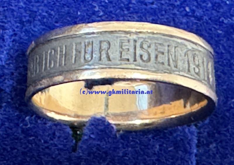 k.u.k. Ring 'Gold gab ich für Eisen - 1914' ! - GOLD! — image 3