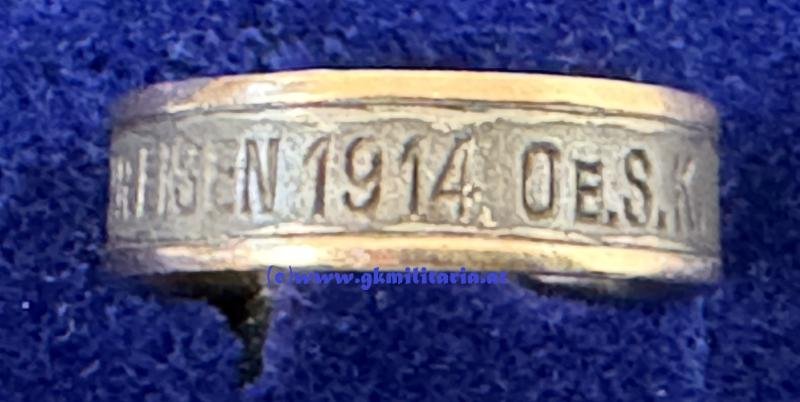 k.u.k. Ring 'Gold gab ich für Eisen - 1914' ! - GOLD! — image 4