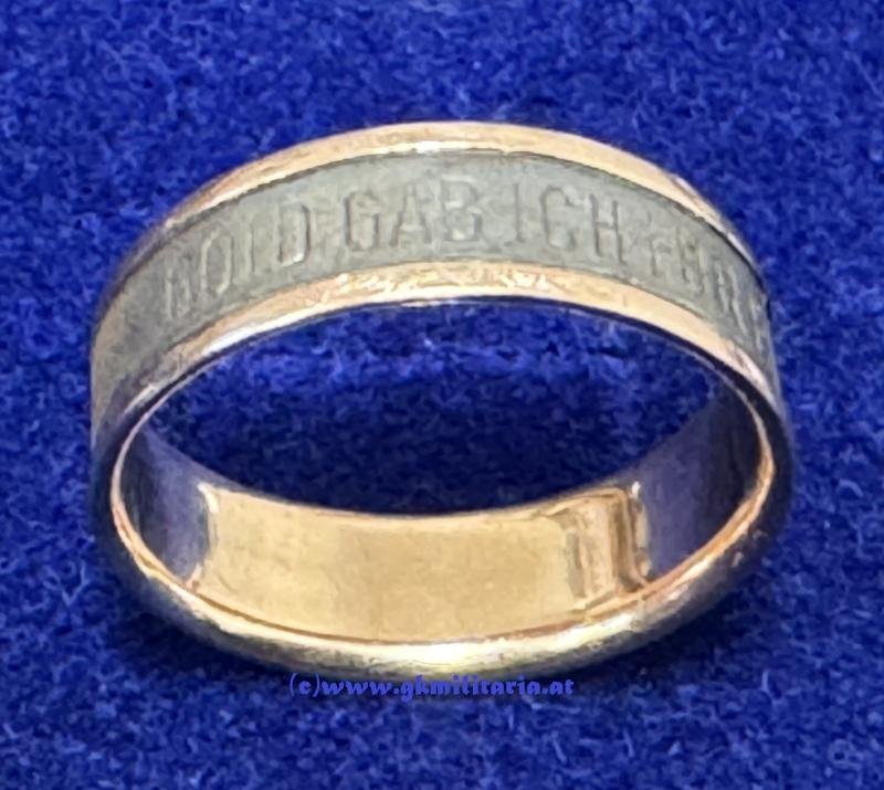 k.u.k. Ring 'Gold gab ich für Eisen - 1914' ! - GOLD! — image 6