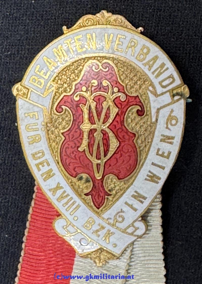 k.u.k. Abzeichen - Beamten-Verband für den XVIII. Bezirk in Wien!! — image 2