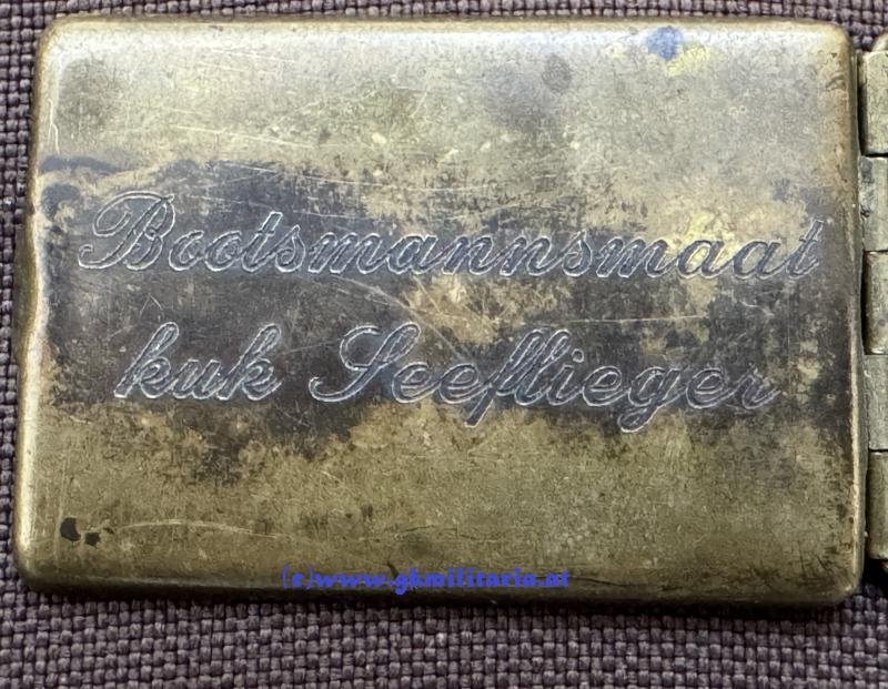 Kapsel für Legitimation k.u.k. Kriegsmarine - Bootsmannsmaat k.u.k. Seeflieger Siegfried Schnetzer !! - mit Gravur!! - RAR! — image 3