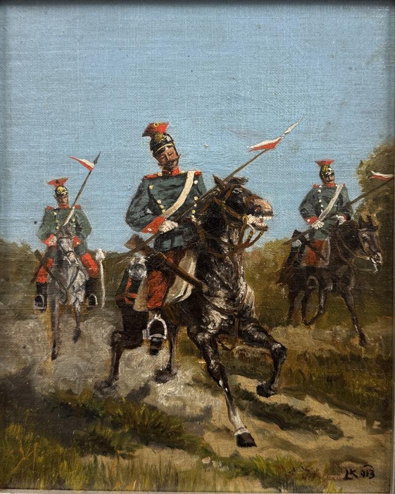 Ölbild k.u.k. Ulanen - Ludwig Koch 1913 !! — image 2