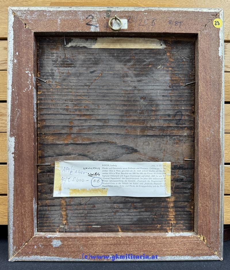 Ölbild k.u.k. Ulanen - Ludwig Koch 1913 !! — image 4