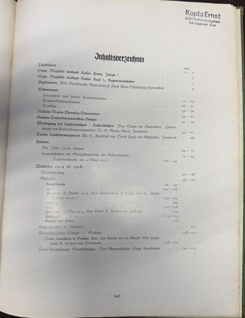 Buch 'Kaiserschützen Tiroler = Vorarlberger Landsturm und Standschützen!!' — image 4