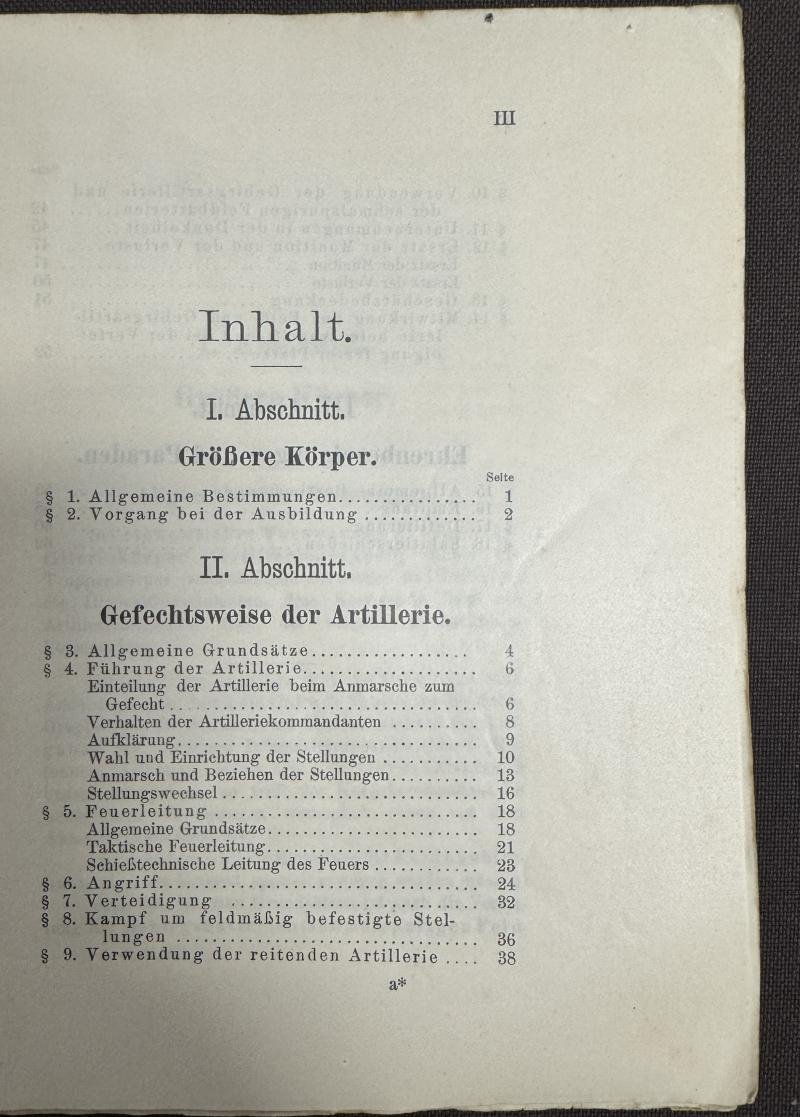 k.u.k. Vorschrift Exercierreglement k.u.k. Artillerie - III. Teil Feld- und Gebirgsartillerie! 4. Heft! - 'ENTWURF'! — image 3