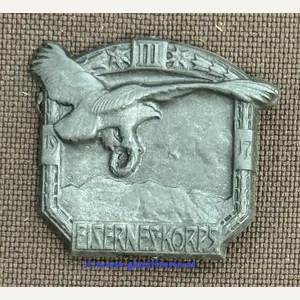 k.u.k. Kappenabzeichen III. EISERNES KORPS - 1917 !!