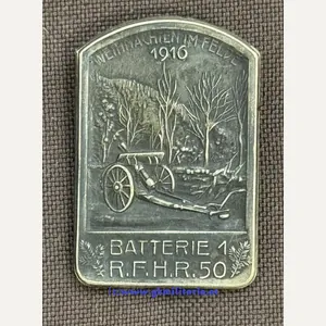 k.u.k. Kappenabzeichen Batterie 1 - R.F.H.R. Nr. 50 - Weihnachten …