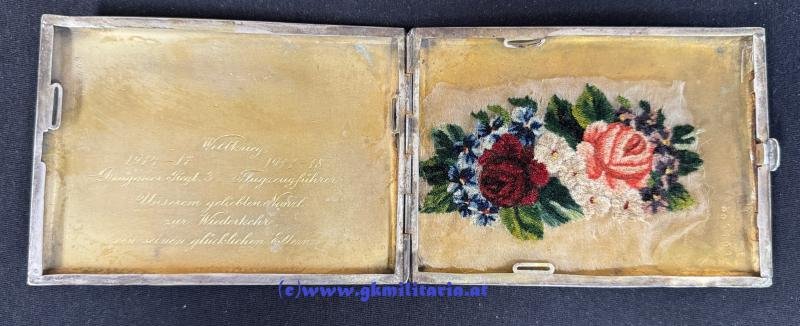 k.u.k. Zigarettentabatiere k.u.k. Luftfahrtruppe - Flugzeugführer Kpl. Karl Guttmann FLIK 24+39!! — image 4