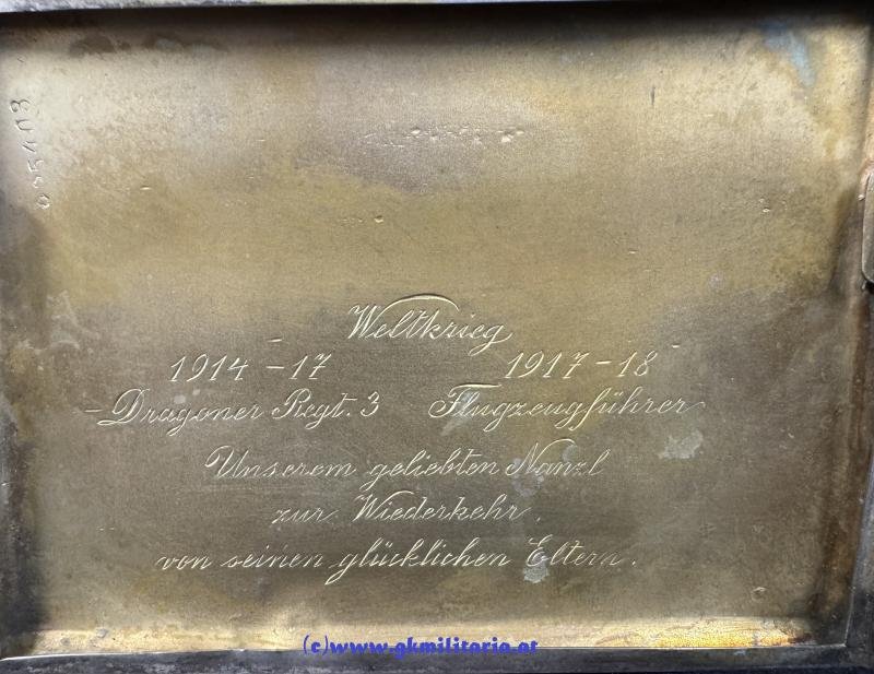 k.u.k. Zigarettentabatiere k.u.k. Luftfahrtruppe - Flugzeugführer Kpl. Karl Guttmann FLIK 24+39!! — image 5