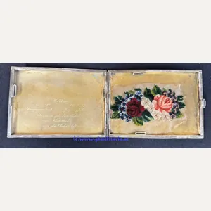 k.u.k. Zigarettentabatiere k.u.k. Luftfahrtruppe - Flugzeugführer Kpl. Karl Guttmann FLIK …