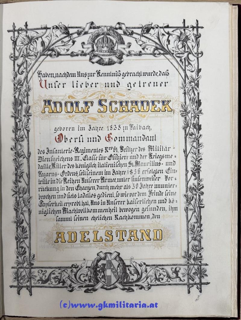 Großer Urkundennachlass Feldmarschallleutnant Adolf Schadek Edler von Schadeckfels - Kmdt. Landwehr-Infanterie-Brigade in Przemysl!! — image 6