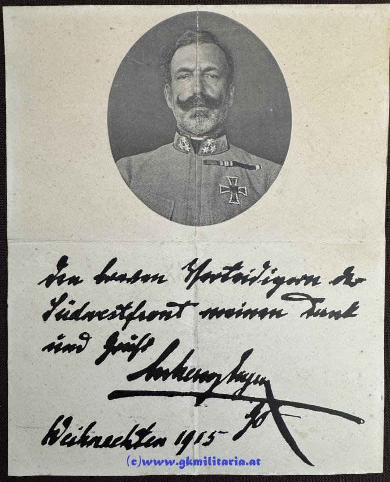Erzherzog Eugen Übersendungsschreiben für Geschenkring und Ring 1915 — image 2