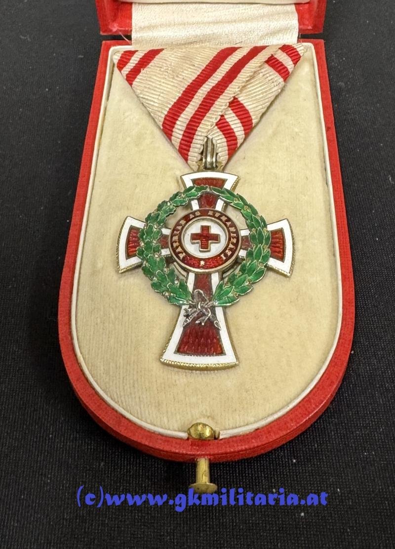 k.u.k. Ehrenzeichen des Roten Kreuzes II. Klasse mit KD im Etui! — image 3