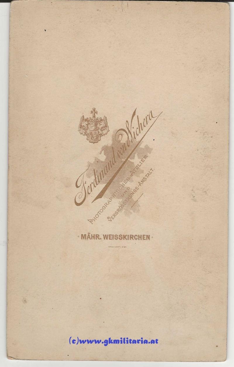 k.u.k. Portrait Fähnrich Husarenregiment - KAB Widmung 1897!! — image 2