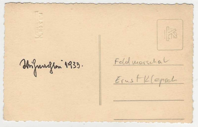 Portrait Generalmajor Ernst Klepsch mit Top Orden und e.h. Widmung! - 1. Republik! — image 2