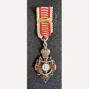 k.u.k. Franz Joseph-Orden Ritterkreuz Miniatur - SILBER!
