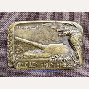 k.u.k. Kappenabzeichen Festungsartillerie-Regiment Nr. 4 ! - 'An allen Fronten' …