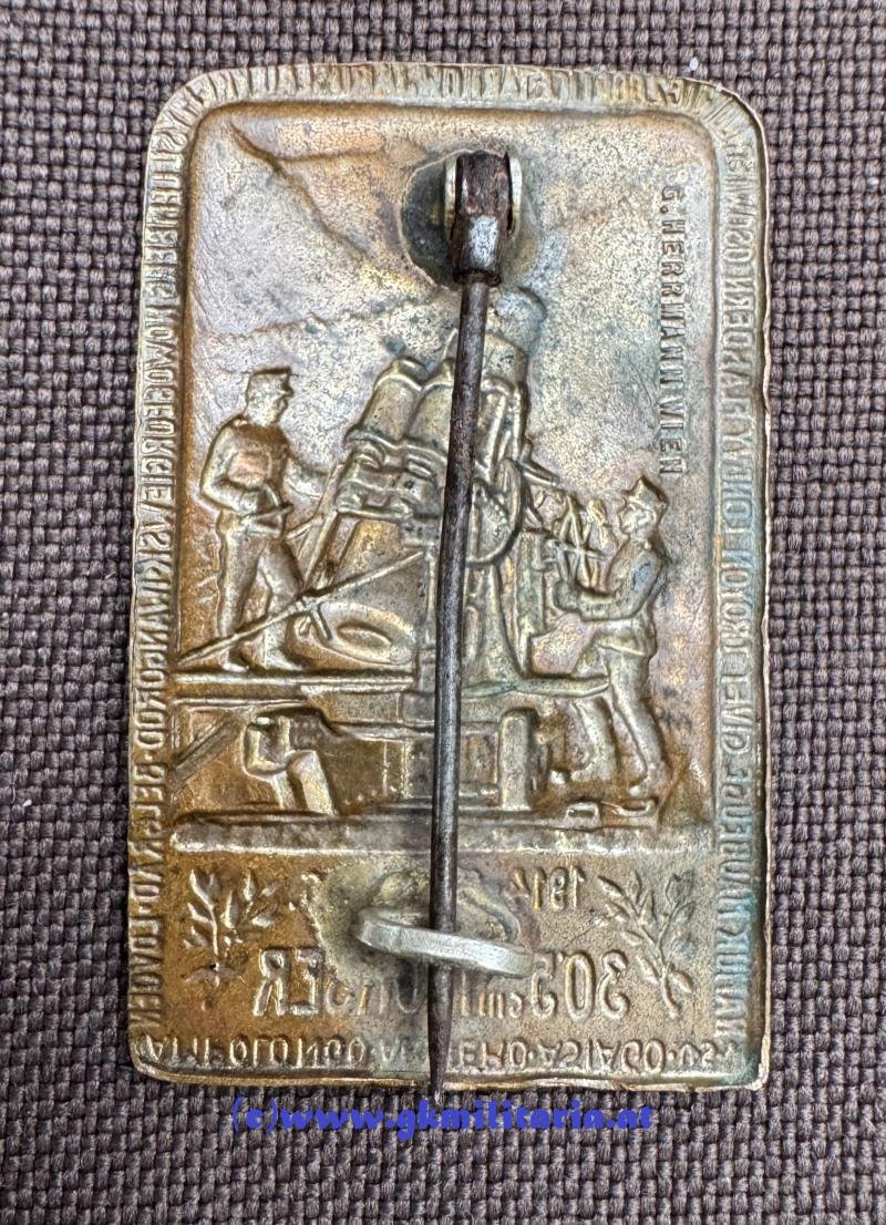 k.u.k. Kappenabzeichen 30,5cm Mörser 1914 - 1915 - 1916!! — image 2