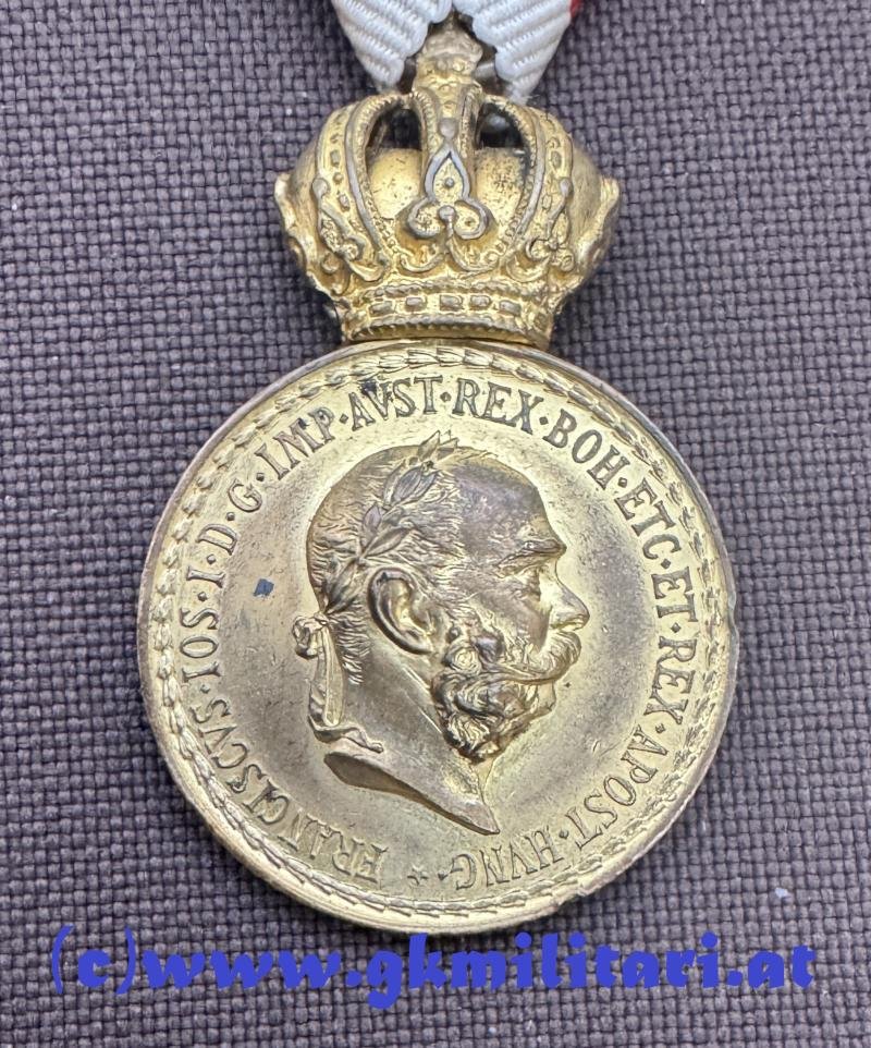 k.u.k. Bronzene Militärverdienstmedaille Kaiser Franz Josef I. im Etui - G.A. SCHEID, WIEN & BUDAPEST! — image 5