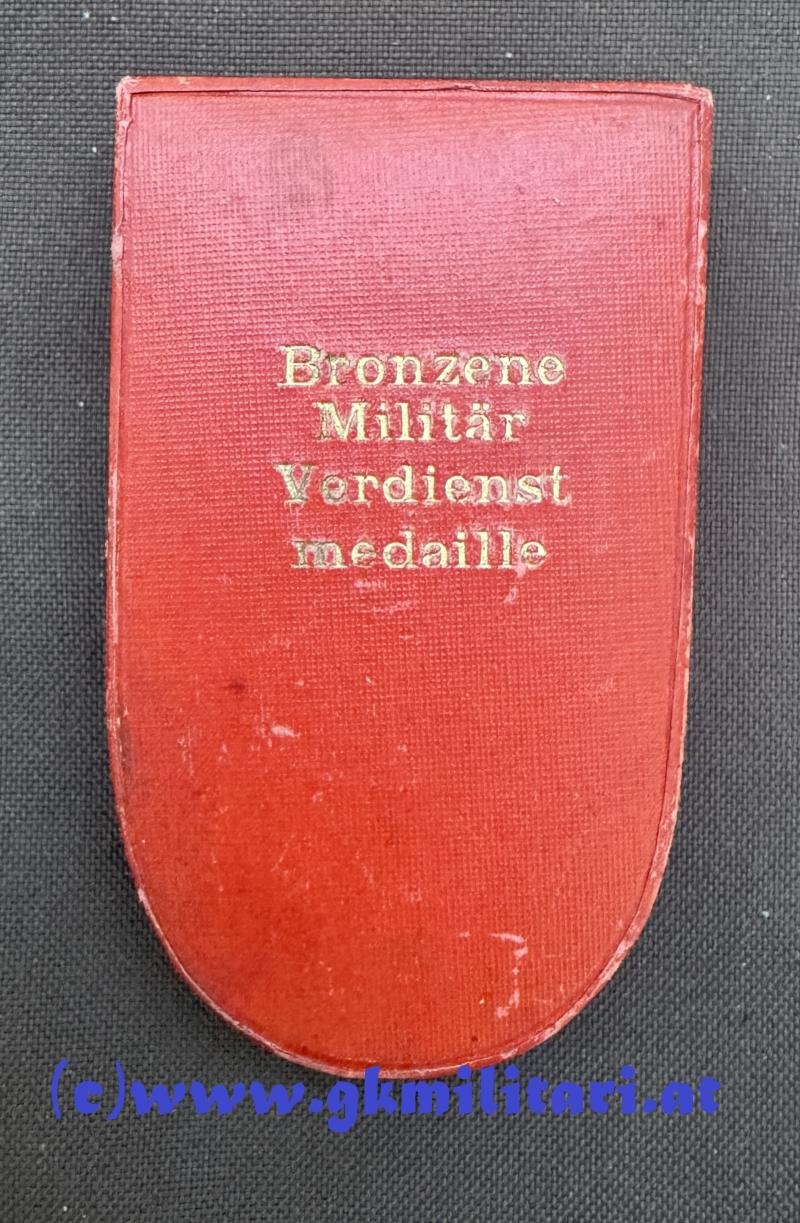 k.u.k. Bronzene Militärverdienstmedaille Kaiser Franz Josef I. im Etui - G.A. SCHEID, WIEN & BUDAPEST! — image 8