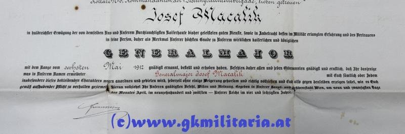 k.u.k. Urkundennachlass Generalmajor Joseph Macalik von Ivanobran Festungartillerieregiment Edler von Kollarz Nr.6!! — image 6