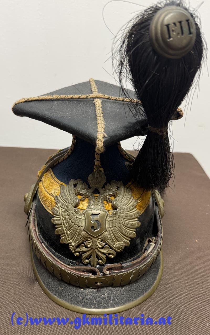 k.u.k. Tschapka Wachtmeister des k. u. k. Ungarisch-Kroatischen Ulanen-Regiment 'Nikolaus II. Kaiser von Rußland Nr. 5 - Monturdepotstempel!!! — image 2