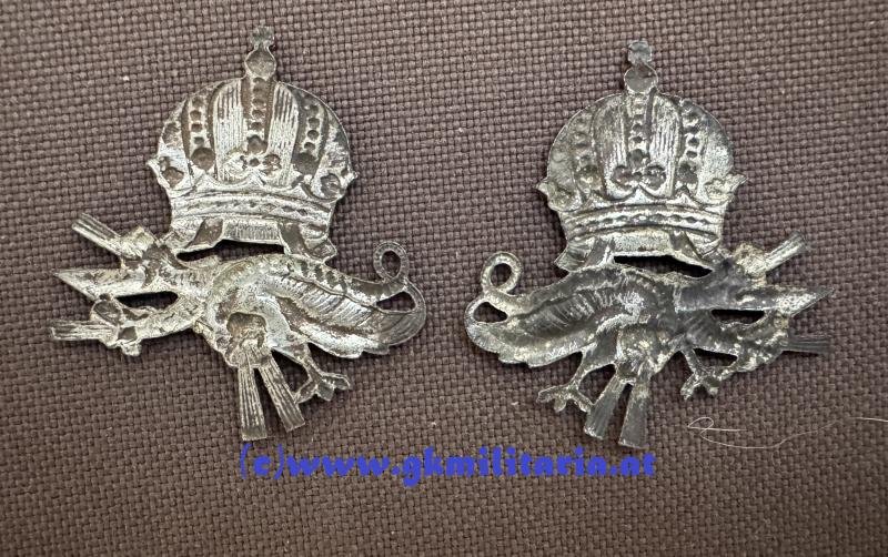 1 Paar k.u.k. Kragenspiegelauflagen MG-Truppe - Mannschaft/Uoffz.!! — image 3