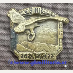 k.u.k. Kappenabzeichen III. EISERNES KORPS - 1917 !!
