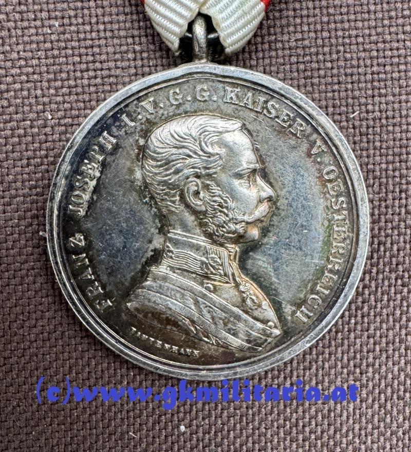 k.u.k. Silberne Tapferkeitsmedaille Kaiser Franz Joseph I. 2. Klasse - VARIANTE 'BRONZE' !! — image 2