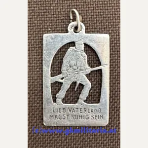 k.u.k. Anhänger 'Lieb Vaterland magst ruhig sein' - SILBER!