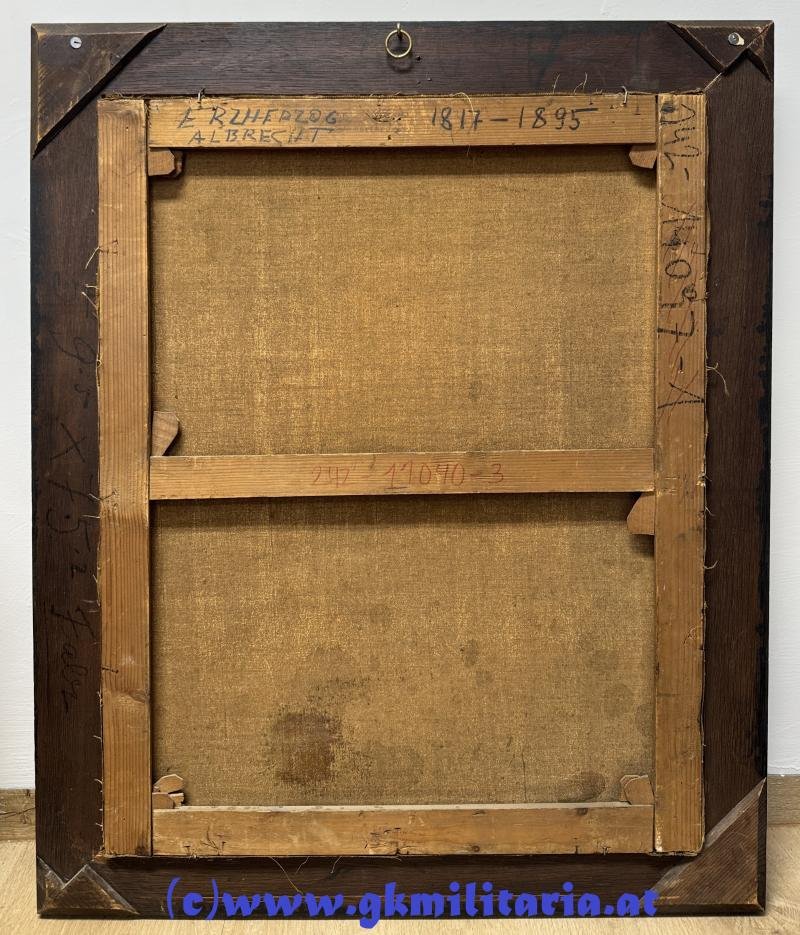 k.u.k. Ölbild Feldmarschall Erzherzog Albrecht als 'Oberstinhaber des Ungarisches Infanterieregiment 'Erzherzog Albrecht' Nr. 44 !! — image 4